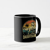 Papa Trex Dinosaur Papa-saurus Retro Vaderdag  Mok (Voorkant rechts)