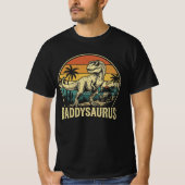 Papa Trex Dinosaur PapaSaurus Retro Vaderdag T-shirt (Voorkant)