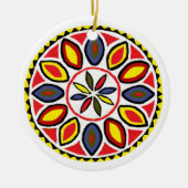 Papa & Triple Star Hex Keramisch Ornament (Voorkant)