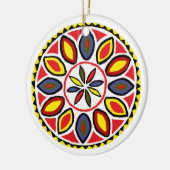 Papa & Triple Star Hex Keramisch Ornament (Links)