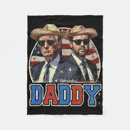 Papa Trump 9 Fleece Deken (Voorkant)