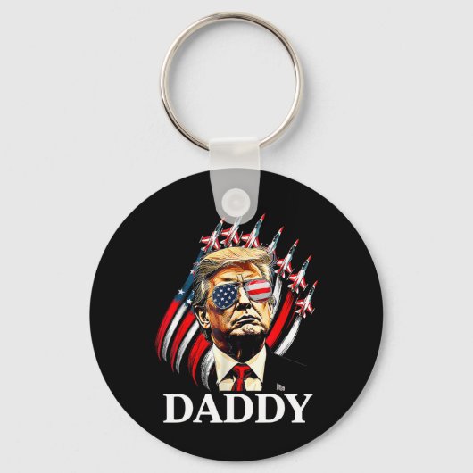 Papa Trump Grappig - Papa Trump Sleutelhanger (Voorkant)