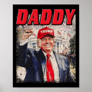 Papa Trump Grappig Shirt - Papa Trump Vintage 1  Poster