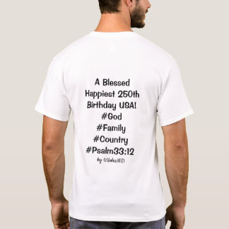 papa Tshirt Gezegend Gelukkig 250e verjaardag VS!
