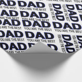 Papa Tyografie PrintGlossy Wrapping Paper, 30 x 6' Cadeaupapier (Hoek)