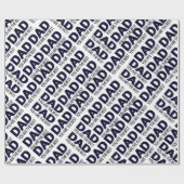 Papa Tyografie PrintGlossy Wrapping Paper, 30 x 6' Cadeaupapier (Vlak)