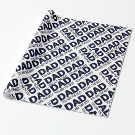 Papa Tyografie PrintGlossy Wrapping Paper, 30 x 6' Cadeaupapier