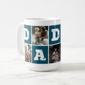 Papa Typografie Foto Collage Coffee Mok (Voorkant links)