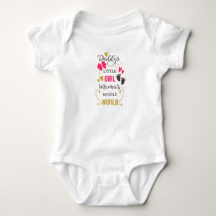 Papa Typografie Roze Girly Baby Glam Romper
