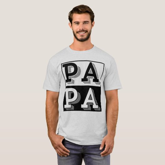PAPA TYPOGRAFIE VADERDAG CADO T-SHIRT (Voorkant volledig)