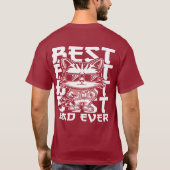 Papa Typografie Witte tekst Kat T-shirt (Achterkant)