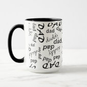 Papa Typografie Woord Patroon Mok (Links)