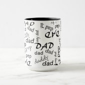 Papa Typografie Woord Patroon Mok (Midden)