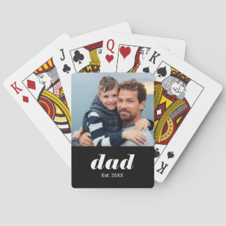 Papa typografie zwart foto pokerkaarten