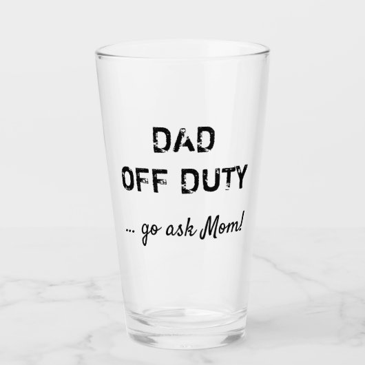 Papa uit dienst glas (Voorkant)