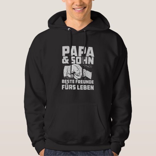 Papa und Sohn Beste Freunde Für Leben Fater Gezegd Hoodie (Voorkant)