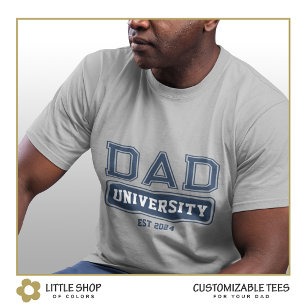 Papa Universiteit Studentenvereniging Stijl Vaderd T-shirt