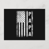Papa USA Vlag Vader Papa vaderdag familie  Briefkaart (Voorkant)
