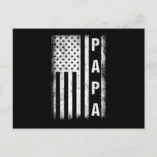 Papa USA Vlag Vader Papa vaderdag familie  Briefkaart (Voorkant)