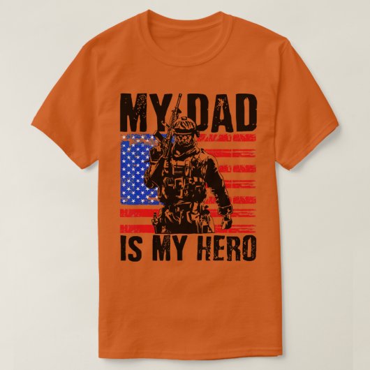 Papa USA Vlag Vaders Dag 4 juli T-shirt (Design voorkant)