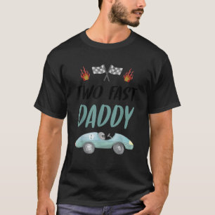 Papa Vader 2e verjaardag Twee Snel Race Auto Tweed T-shirt