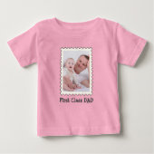 Papa Vader Aangepaste Fototekst Eerste Klasse Papa (Voorkant)