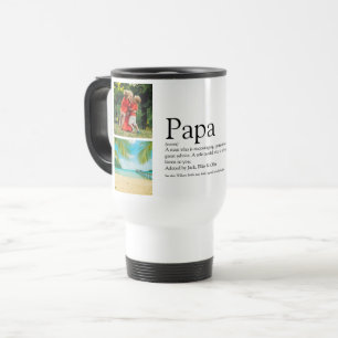 Papa Vader Collage met 4 foto's Reisbeker