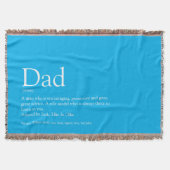 Papa, vader, definitie moderne lucht blauw deken (Voorkant)