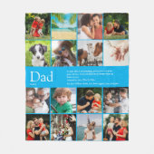 Papa Vader Definition 16 Foto Fun Sky Blue Fleece Deken (Voorkant)