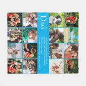 Papa Vader Definition 16 Foto Fun Sky Blue Fleece Deken (Voorkant (Horizontaal))