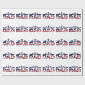 Papa, Vader, een Natuurlijke Geboren Papa Cadeaupapier (Vlak)