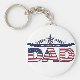 Papa, Vader, een Natuurlijke Geboren Papa Sleutelhanger