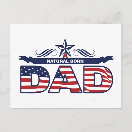 Papa, vader, een natuurlijke vader... briefkaart (Voorkant)