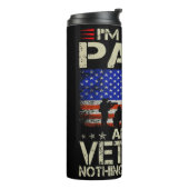 Papa, vader en veteraan thermosbeker (Gedraaid links)