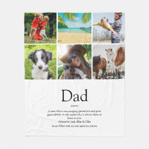 Papa Vader Father Definitie 6 Fotocollage Pret Fleece Deken