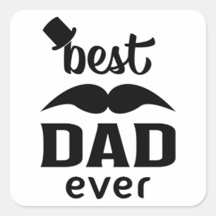 Papa vader Pappa Beste Vaderdag Funny Gift Idee Vierkante Sticker