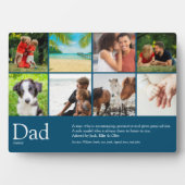 Papa, vader, pappa Definitie 8 foto collage Blauw Fotoplaat (voorkant)