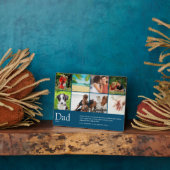 Papa, vader, pappa Definitie 8 foto collage Blauw Fotoplaat (Zijkant)