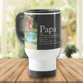 Papa Vader Vader Definitie 4 Fotocollage Grijs Reisbeker