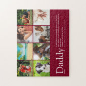 Papa Vader Vader Definitie 6 Foto Fun Burgundy Legpuzzel (Verticaal)