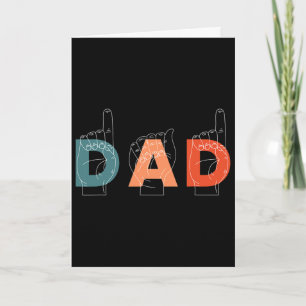 Papa Vader Vaderdag Dove Gebarentaal Kaart