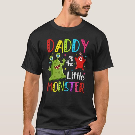 Papa vader van de kleine monster Papa vader 1st Bi T-shirt (Voorkant)