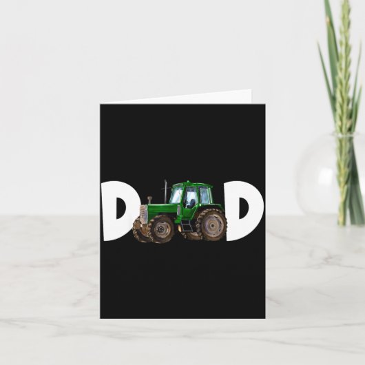 Papa Vader van de verjaardagsjongen kind tractor b Kaart (Voorkant)