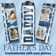 Papa Vaderdag aangepaste foto's blauw