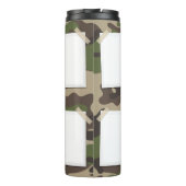 Papa Vaderdag aangepaste foto's groen Thermosbeker (Achterkant)