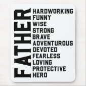 Papa Vaderdag cadeau. Papa cadeau. F Muismat (Voorkant)