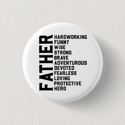 Papa Vaderdag cadeau. Papa cadeau. F Ronde Button 3,2 Cm (Voorkant)