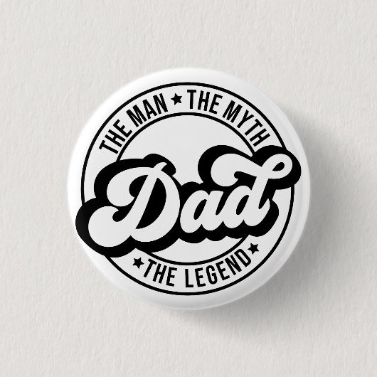 Papa Vaderdag cadeau. Papa cadeau. F Ronde Button 3,2 Cm (Voorkant)