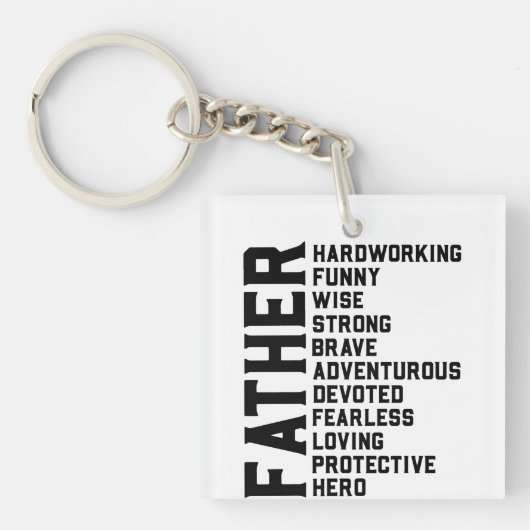 Papa Vaderdag cadeau. Papa cadeau. F Sleutelhanger (voorkant)