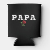 Papa Vaderdag Cadeau Roos Ontwerp Blikjeskoeler (Voorkant)